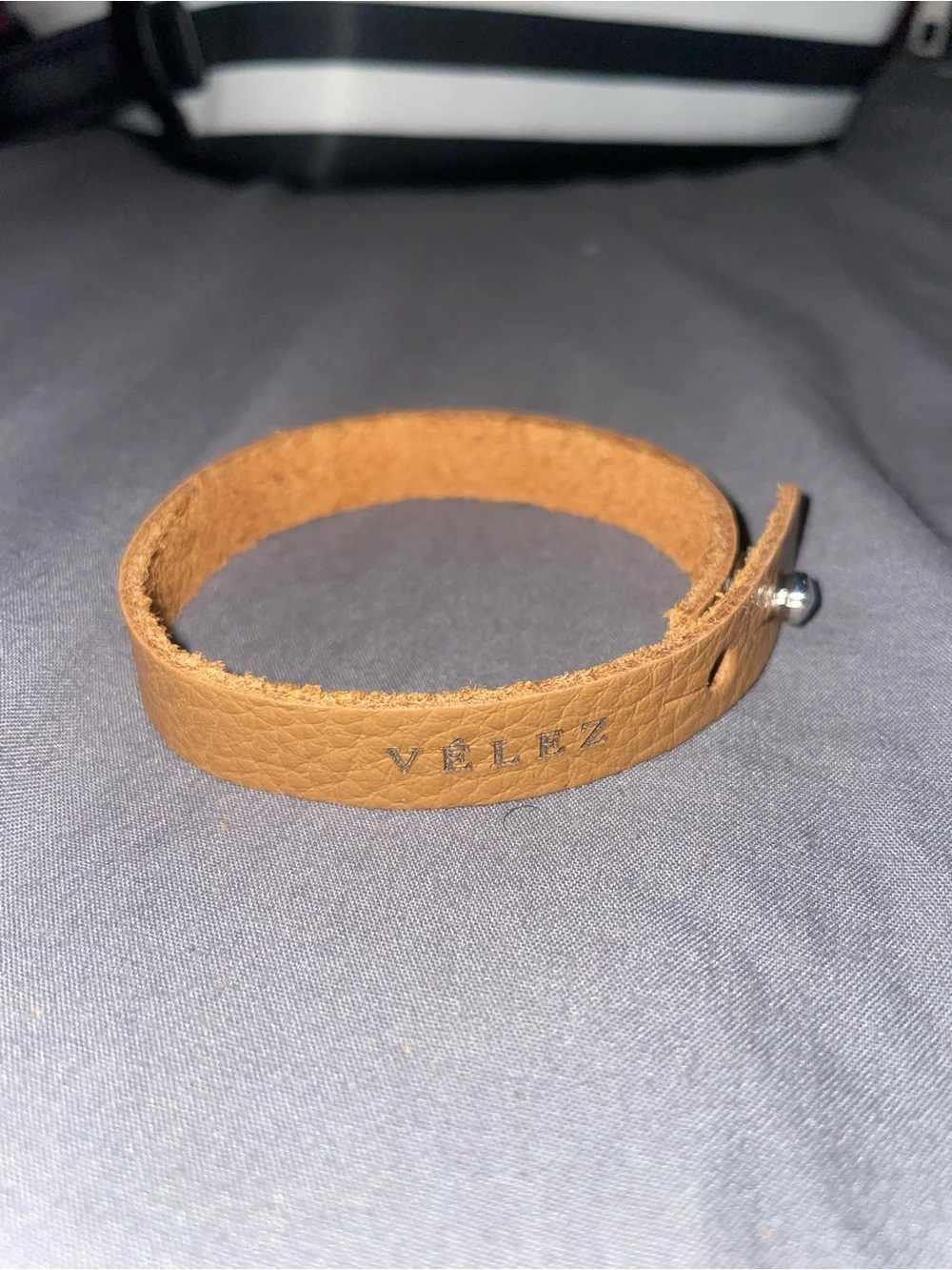 J balvin Vélez Tan Leather Wrap Bracelet